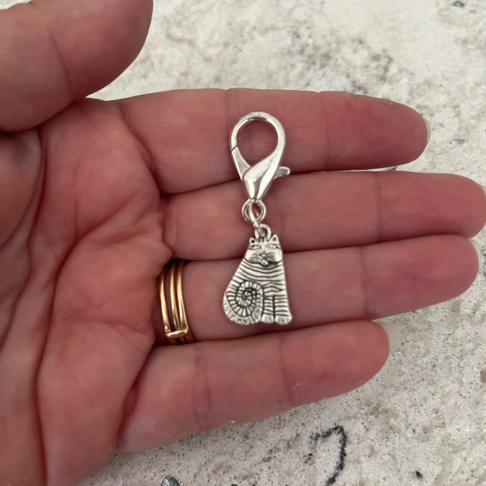 🐱Silver cat charm